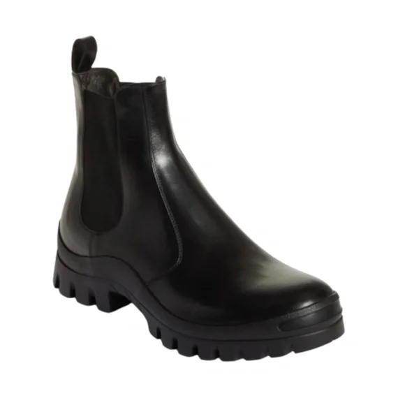🔴SOLD🔴 THE ROW Greta Lug Sole Winter Chelsea Boot- Black - Picture 3 of 16